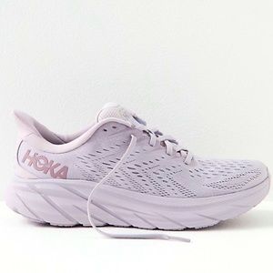 Size 7.5 Hoka One Clifton 8 Lilac Marble Lace Up Low Top Sneakers Running Shoe